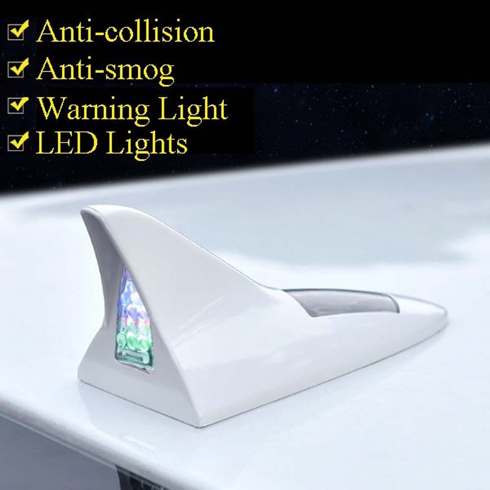 Anten vây cá mập có đèn LED cảnh báo an toàn trang trí xe hơi chống tĩnh điện sử dụng năng lượng mặt trời thông dụng