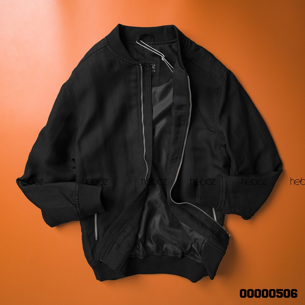 [HẾN STORE MENSWEAR] Áo bomber HB linen 3M chất vải linen cao cấp thoáng mát - 00000506