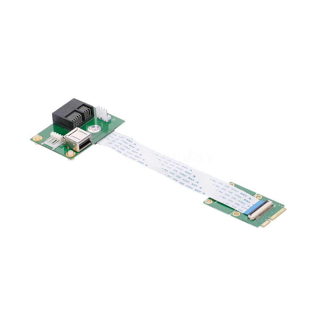 Mini PCI-E to PCI-E Extension Cord Adapter Card with Horizontal Slot Support PCI-E 1X/4X/8X/16X