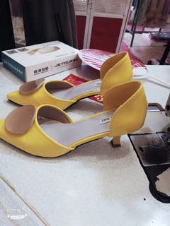 Giày da bóng đế 3cm (ảnh thật)
