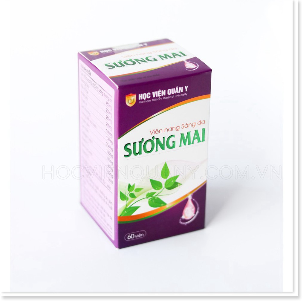 Bộ 8 viên uống sáng da Sương Mai Học Viện Quân Y