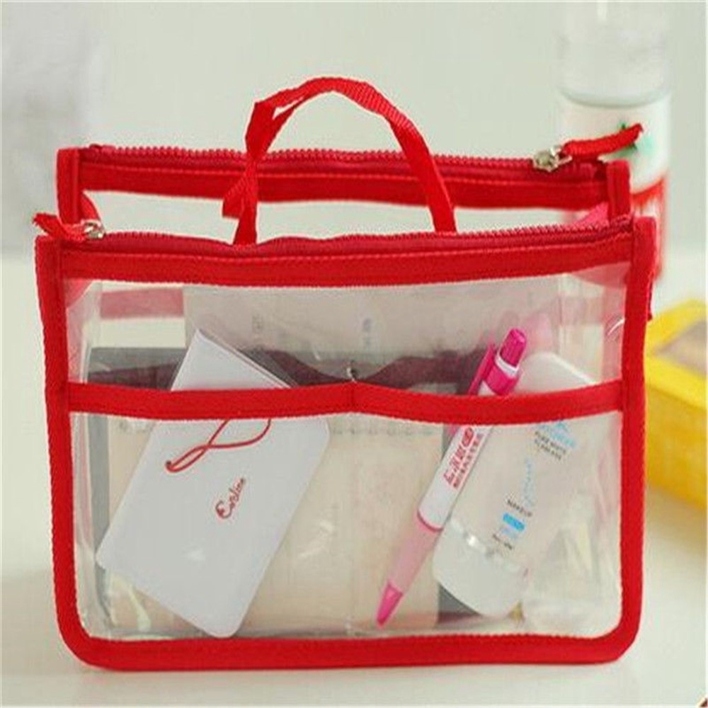 Túi Đựng Đồ Du Lịch Bằng Nhựa Pvc Trong Suốt Có Khóa Kéo Đôi