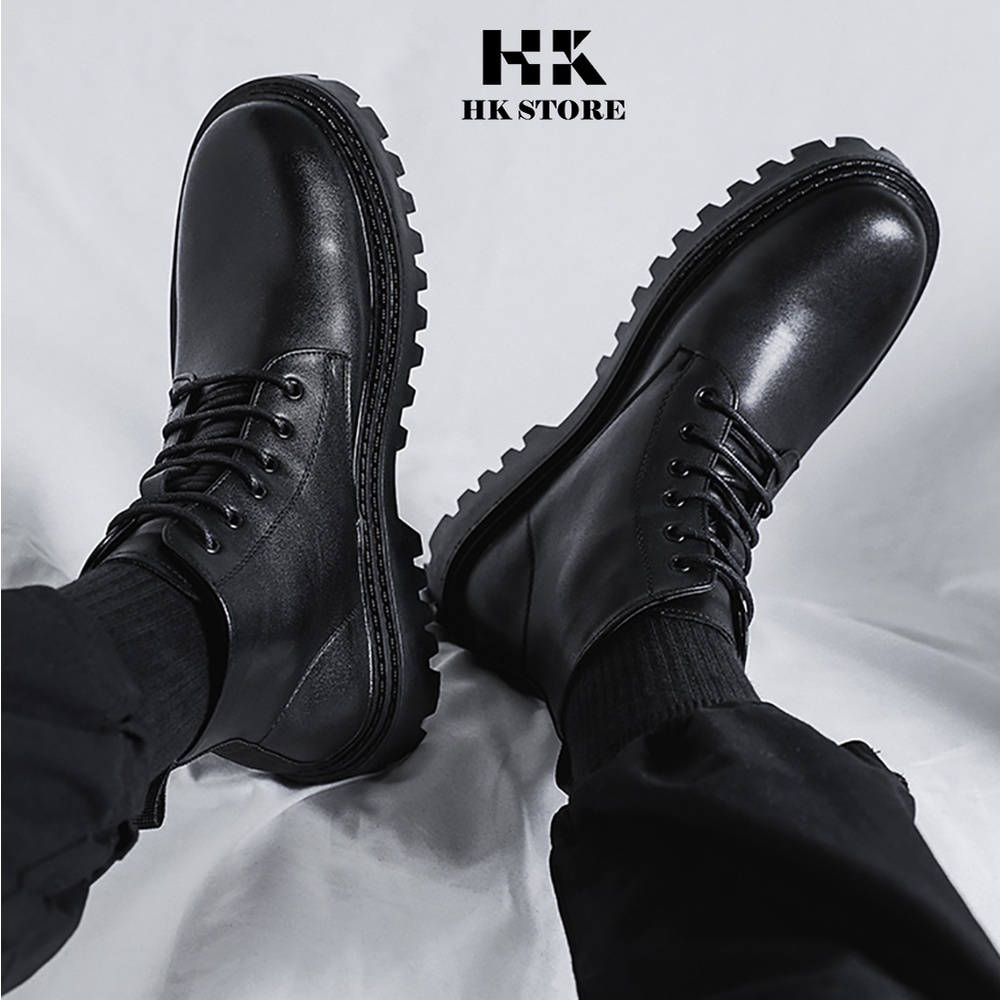 Giày COMBAT BOOTS da bò nhập khẩu hàng cao cấp đế đốc khỏe khắn - hàng chính hãng HK.STORE hàng siêu cấp