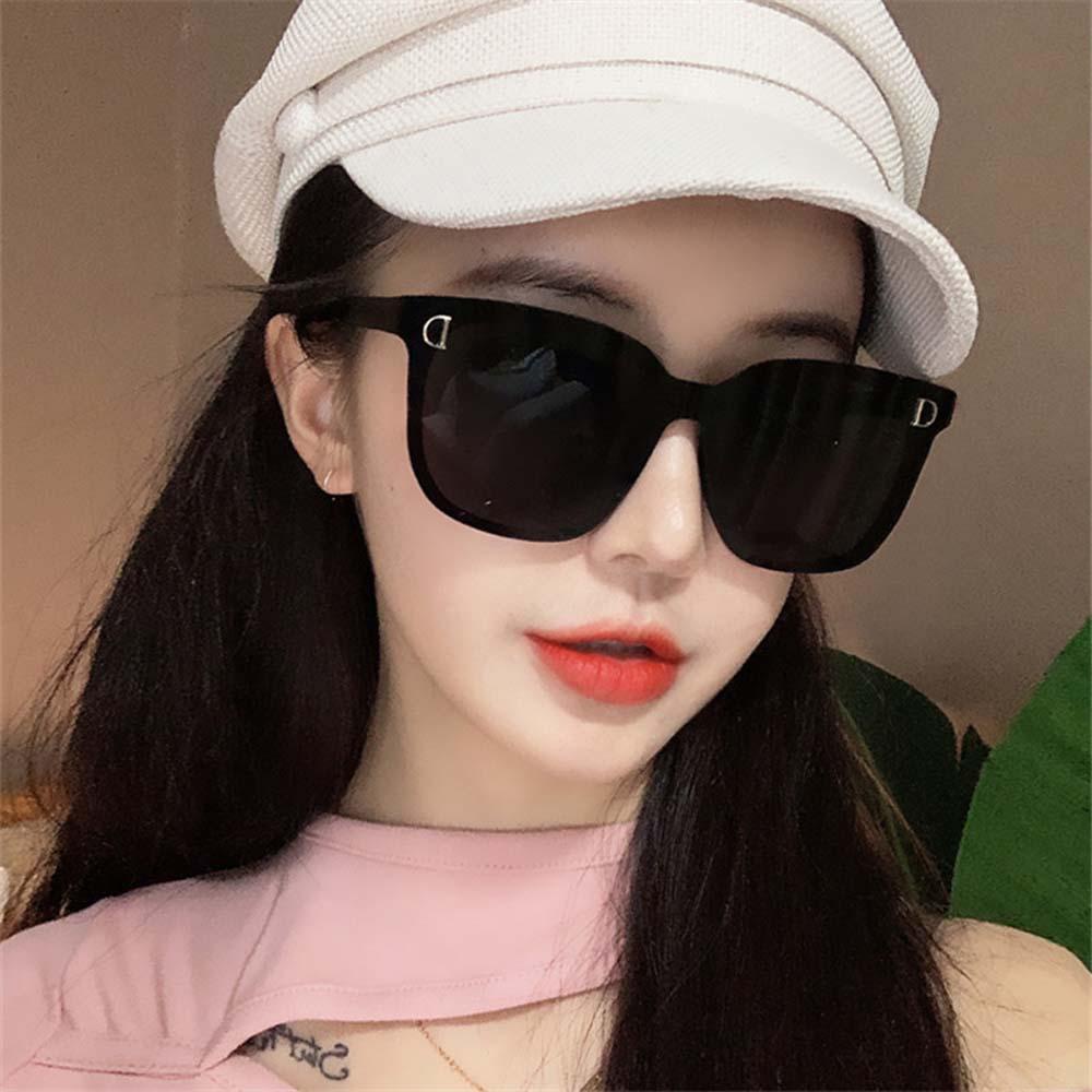 Kính Mát Chống Tia Cực Tím Gọng Lớn Chữ D Phong Cách Âu Mỹ Cho Nữ