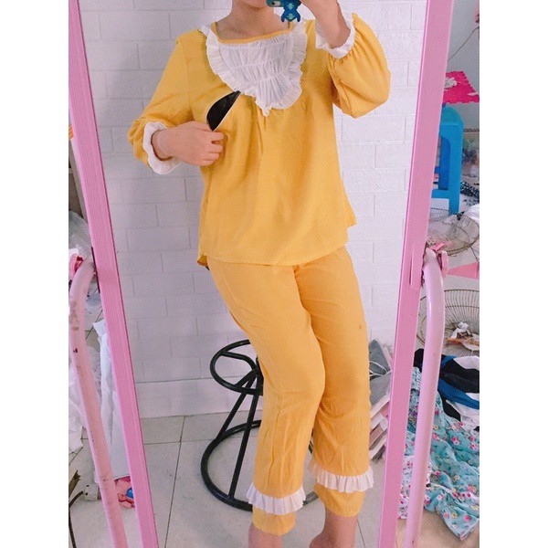 Bộ bầu thiết kế chất đũi Hàn cao cấp☘️thiết kế sang chảnh☘️ có khóa cho con ti ☘️free size 43~65kg