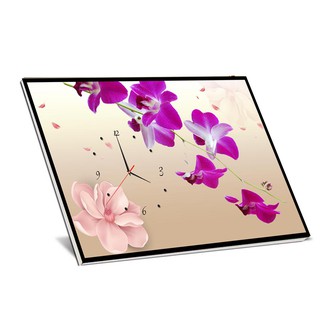 Đồng hồ tranh để bàn hoa lan tím tuyệt đẹp DB190802