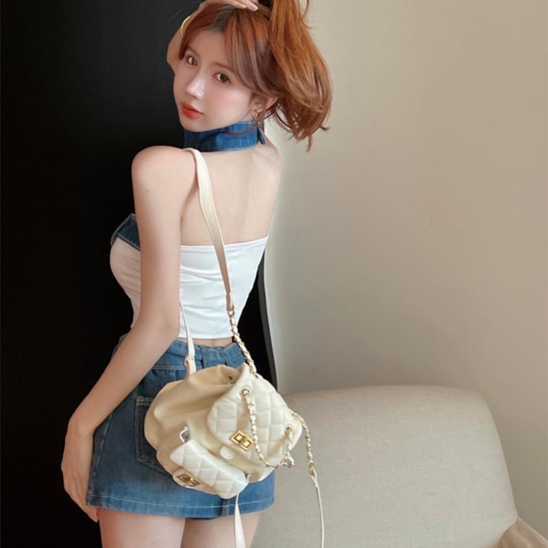 Áo Ống Chất Liệu Denim Thời Trang Mùa Hè Quyến Rũ Cho Nữ