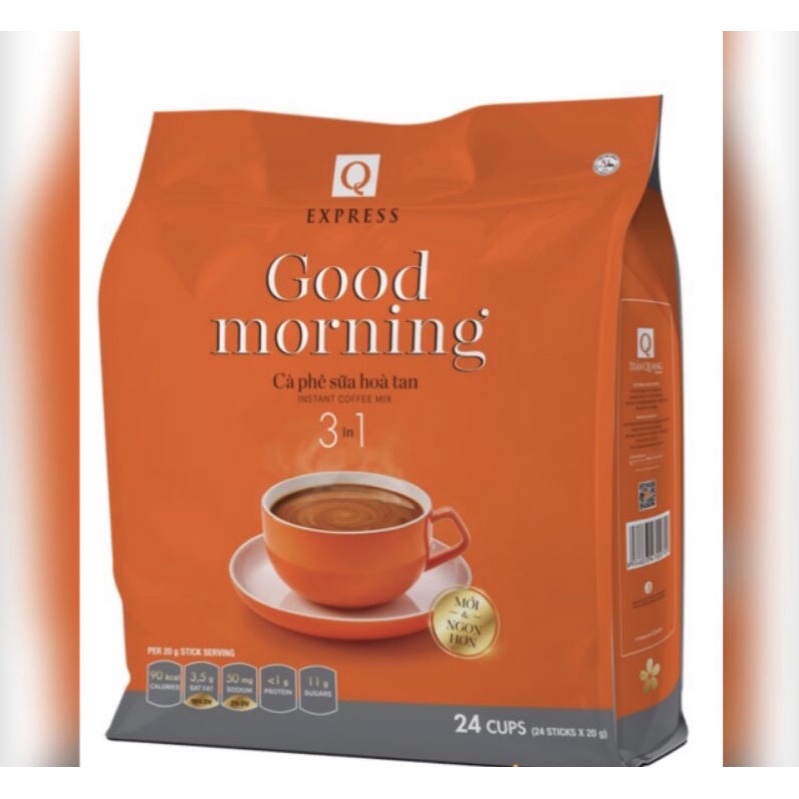 Cà Phê Hòa Tan Trần Quang 3in1 Good Morning 480g (24 gói x 20gram) | BigBuy360 - bigbuy360.vn