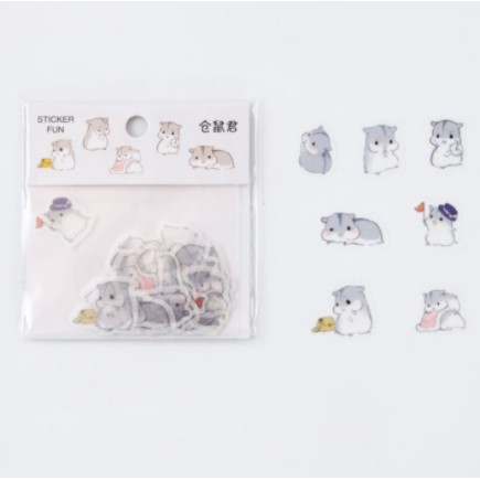 Bịch 32 Miếng Nhãn Dán Sticker Trang Trí Totoro Mèo