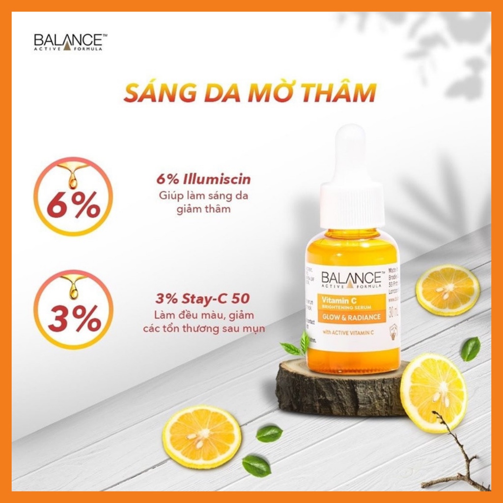 Serum Trắng Da, Mờ Thâm Balance Active Formula Vitamin C Brightening 30ml