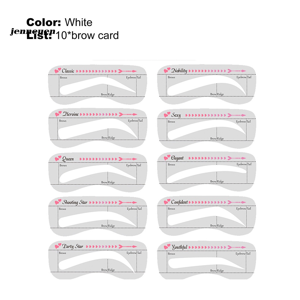 [Hàng mới về] Bộ khuôn kẻ lông mày siêu mỏng nhiều kiểu dáng khác nhau dành cho nữ