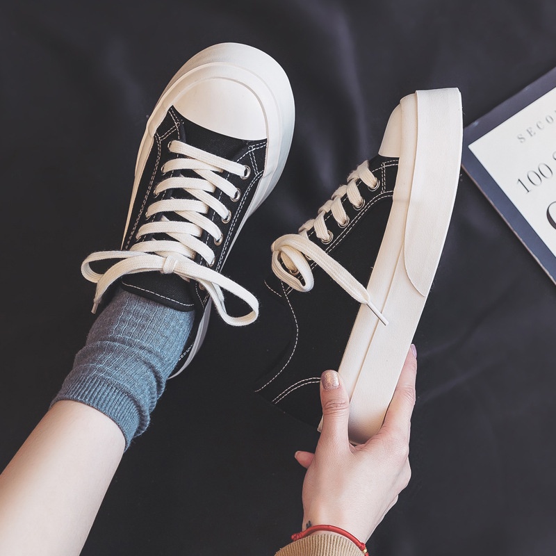 Giày nữ thể thao FOXY classic cổ thấp, giày sneaker vải canvas đế bằng phong cách ulzzang - FOX044