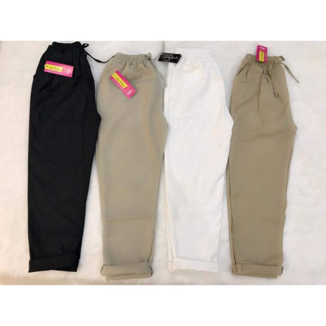 Quần baggy kaki (Loại 1) ống suông xoắn gấu + Tặng 1 đôi tất nữ màu ngẫu nhiên | BigBuy360 - bigbuy360.vn