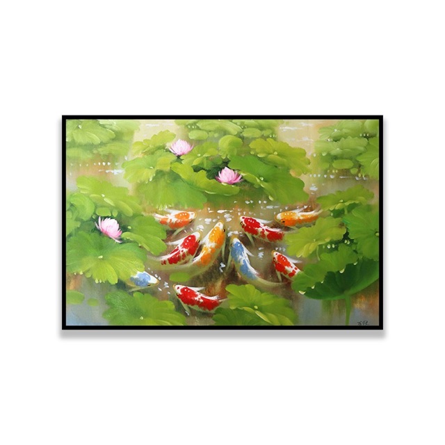 TRANH CÁ CHÉP HOA SEN - TRANH TREO TƯỜNG PHONG THUỶ