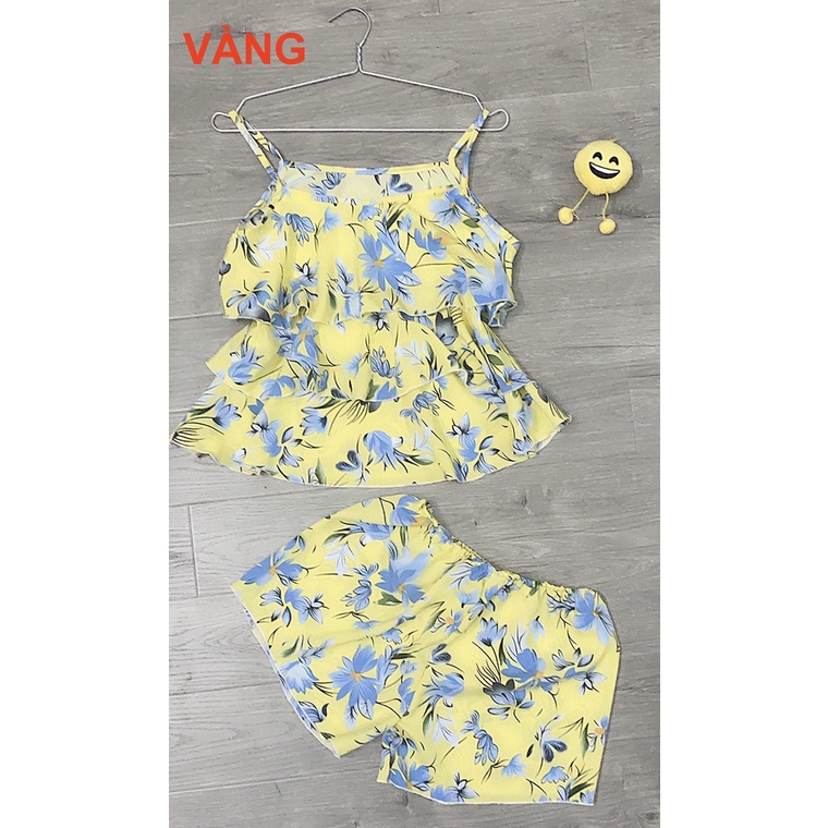 Đồ bộ mặc nhà 2 dây (Hồng cro)