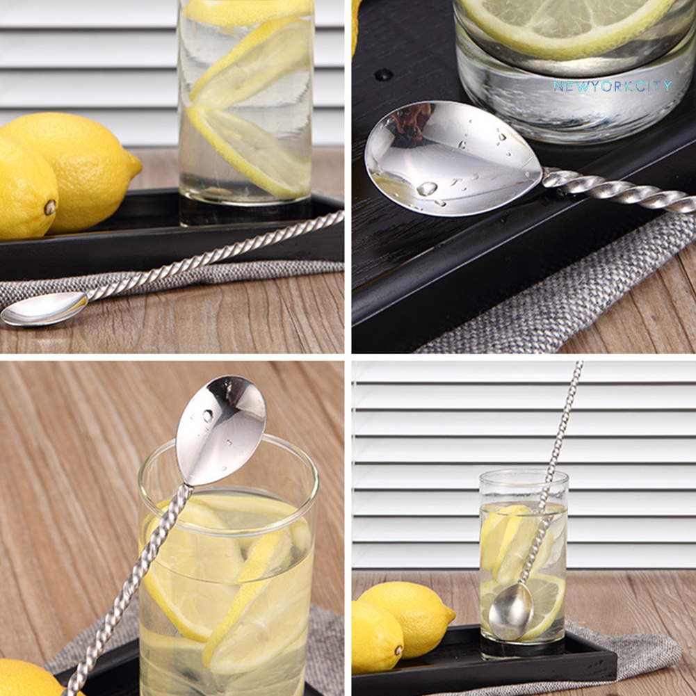 Muỗng Khuấy Cocktail Hai Đầu Bằng Thép Không Gỉ