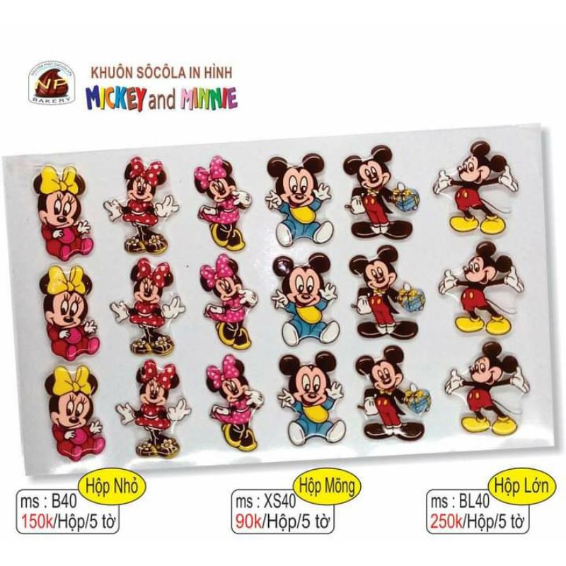 KHUÔN IN HÌNH CHUỘT MICKEY TRANG TRÍ BÁNH KEM SINH NHẬT