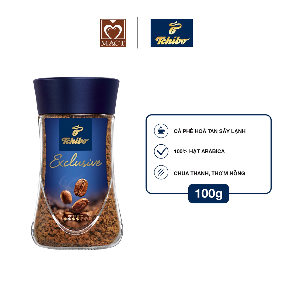 Cà phê hòa tan TCHIBO EXCLUSIVE - 100% Arabica - Vị chua thanh, thơm nồng - lọ 100g | BigBuy360 - bigbuy360.vn