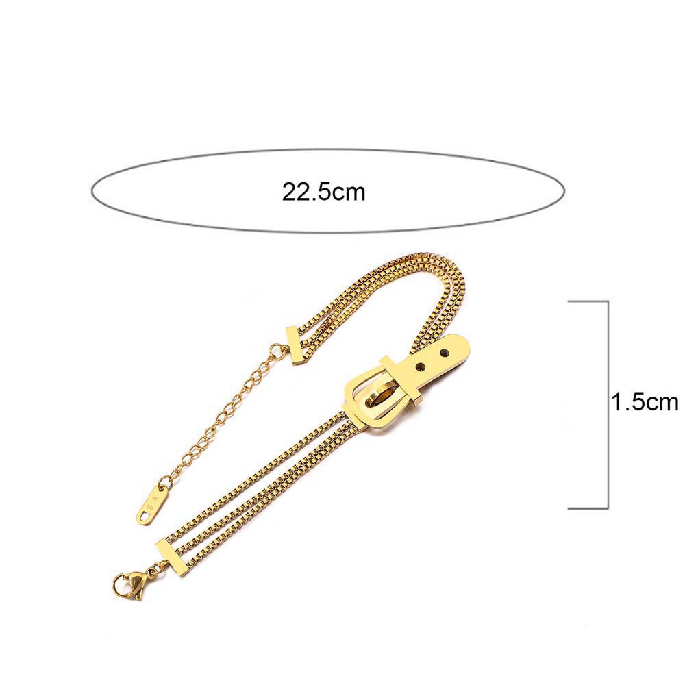 Dây chuyền và vòng đeo tay bằng thép titan sang trọng phong cách Punk Hàn Quốc thời trang cho nữ