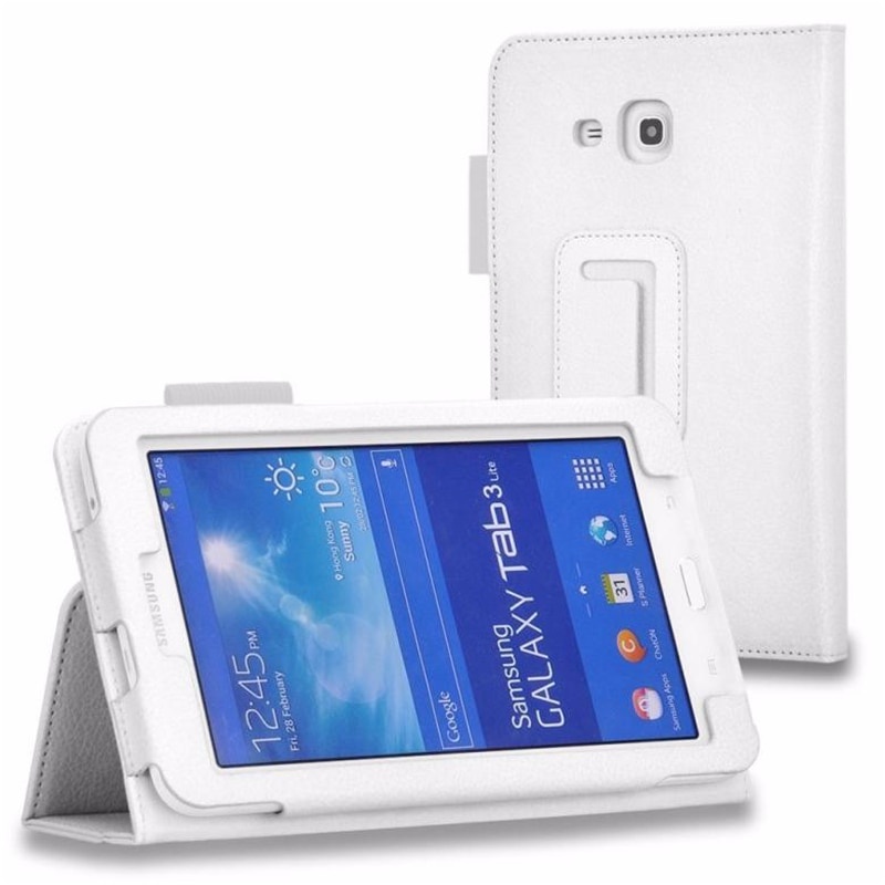 Bao Da Pu Máy Tính Bảng Nắp Lật Kiêm Giá Đỡ Cho Samsung Galaxy Tab 3 Lite 7.0 T110 T111 T113 T116 Tab E 7.0