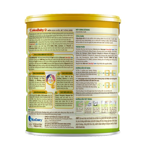 Sữa Colosbaby IQ Gold DHA 1+ 800g