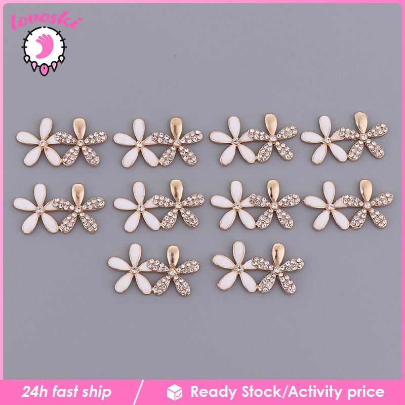 Bộ 10 NúT Hoa ĐíNh NgọC Trai Giả Xinh XắN