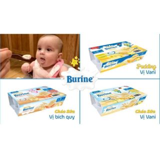 Cháo sữa Burine Vani Và Bích Quy Và Pudding Vani [1 Lốc 6 Hủ] [6x50g] 300g date t7 |t8/t11/2021