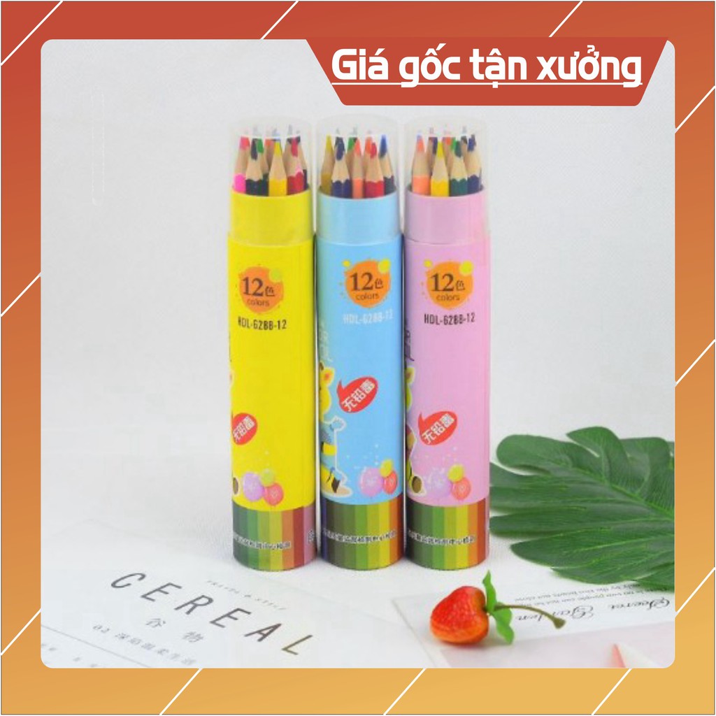 (Xả Hết)  Combo 12 bút chì màu cho bé (ko chuốt) - 6900 (Mua Ngay)