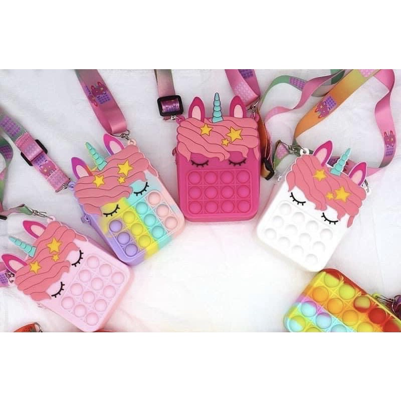 túi đeo pop it hình pony siêu cute