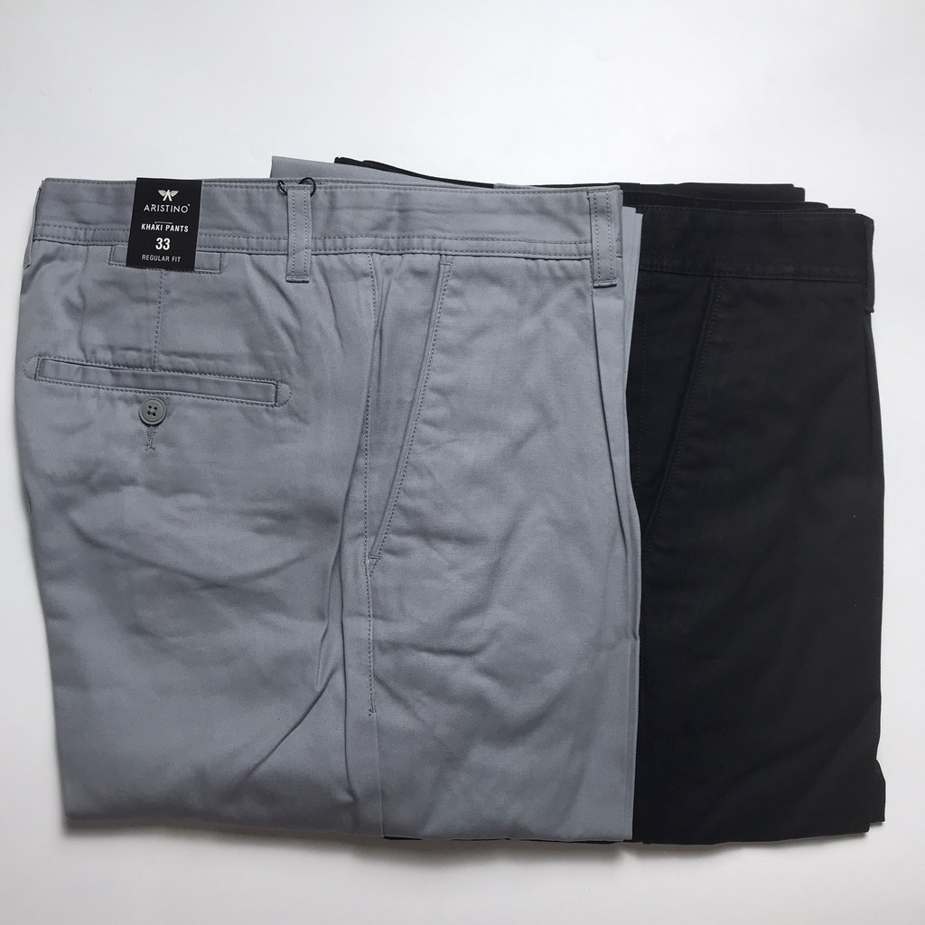 Quần kaki nam Aristino cotton dày dặn đứng dáng không nhăn from rộng  AKK02307