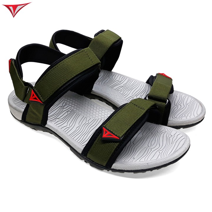 [Fullbox] Giày Sandal Nam Nữ Việt Thủy Hai Quai Ngang Xanh Rêu - VT016