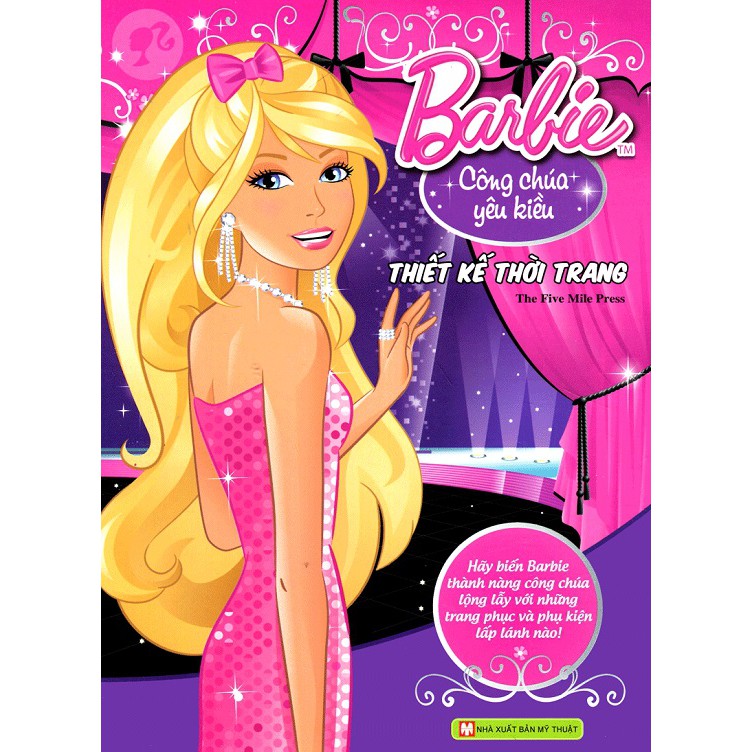 Sách Ghép Hình Barbie Thủ Công Dựng Hình Thời Trang Công Chúa Yêu Kiều