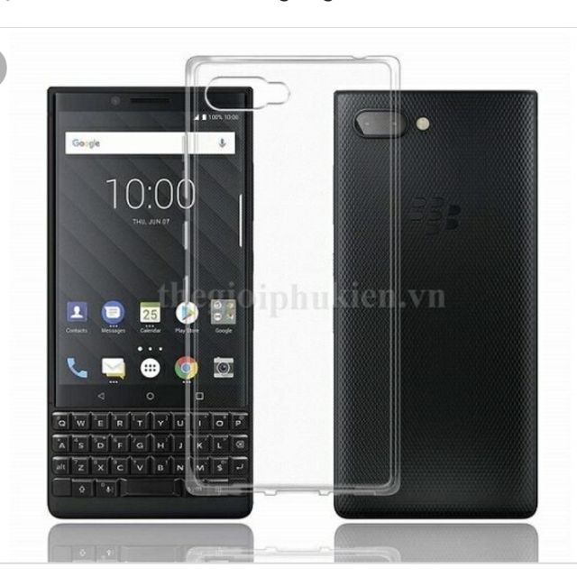 Ốp lưng blackberry key 2 silicon dẻo trong suốt siêu mỏng 0.5mm