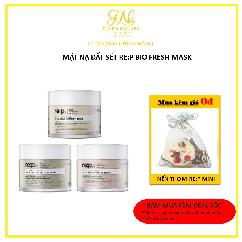 mặt nạ đất sét re:p Bio Fresh