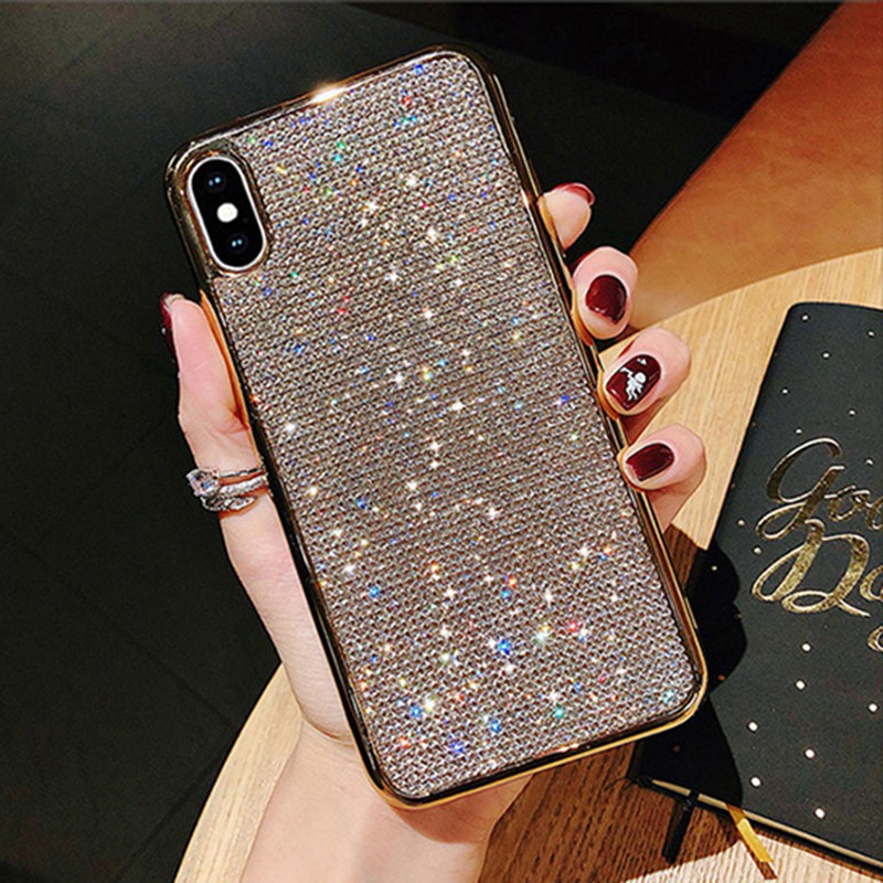 Ốp Điện Thoại Silicon Mềm Đính Đá Giả Lấp Lánh Cho Iphone Se 2020 Se2 11 Pro Max X Xs Max Xr 6 6s 7 8 Plus 12 11 | BigBuy360 - bigbuy360.vn