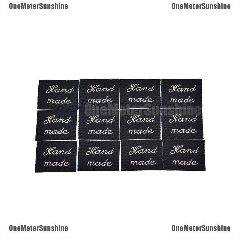20 / 40 Nhãn Dán Vải Cotton Dệt Tay In Chữ Handmade