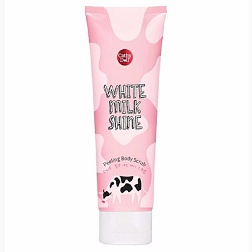 Tẩy Tế Bào Chết Toàn Thân Trắng Da Sữa Bò Cathy Doll White Milk Shine Peeling Body Scrub (320ml)