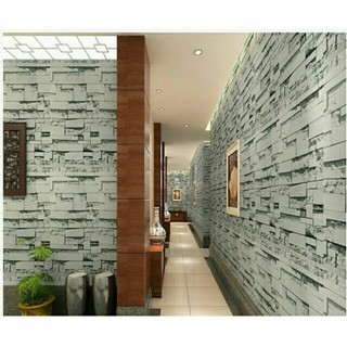 Decal dán tường hình gạch lát 3D 3m x 60cm