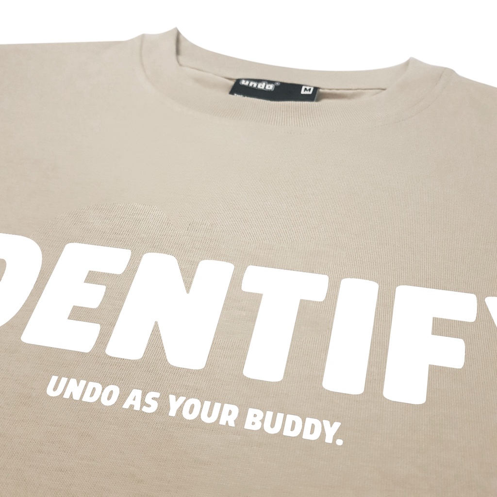 Áo Thun Unisex Undo Identify Màu Beige 100% Cotton - Local Brand Chính Hãng
