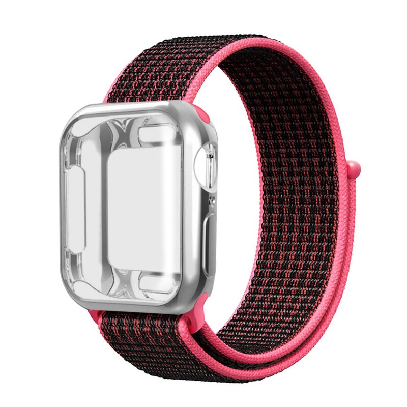 Dây Đeo Nylon 2 Trong 1 Cho Đồng Hồ Thông Minh Apple Watch Series 7 41MM 45MM 5/4/3/2/1 42mm 38mm 40mm 44mm T500