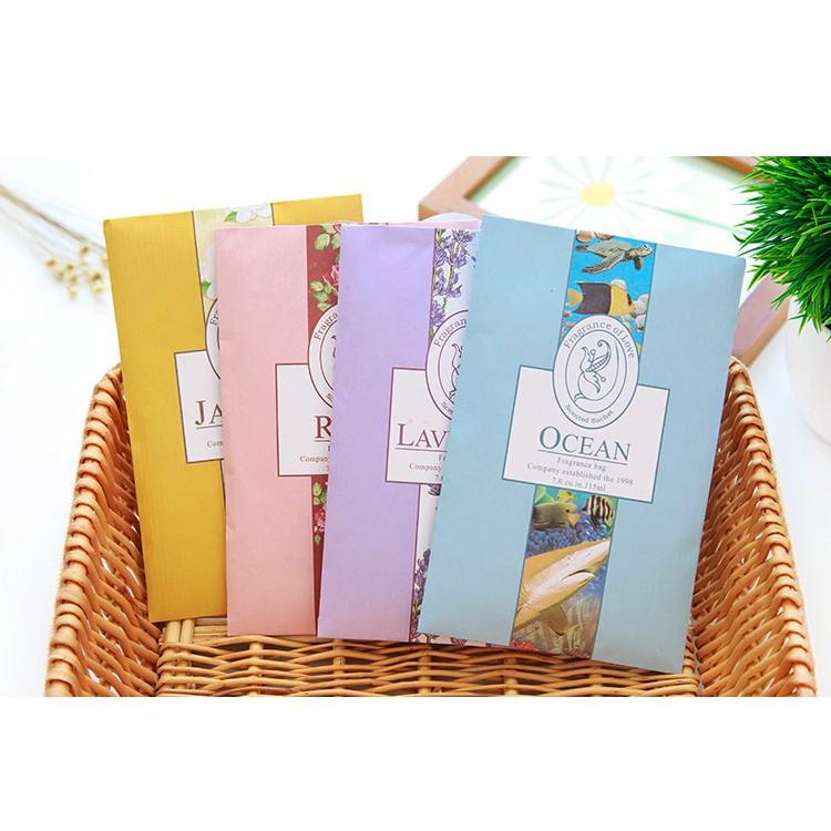 Túi thơm thảo mộc tự nhiên nhiều mùi có móc treo phòng, treo tủ quần áo