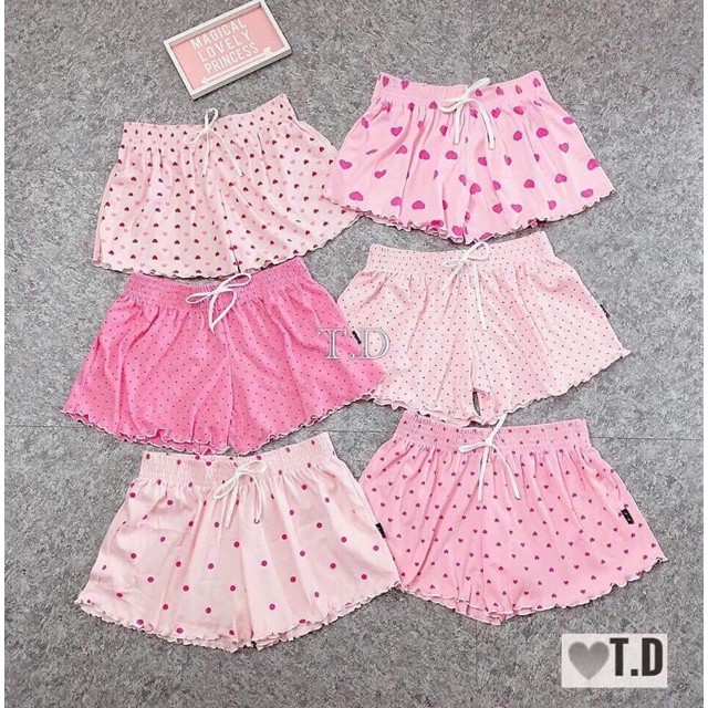 Quần Đùi Nữ Trái Tim, Quần Đùi Nữ Short Nữ Kiểu Thái Chất Thun Mềm Co Giãn Thoải Mái ( free ship toàn quốc)