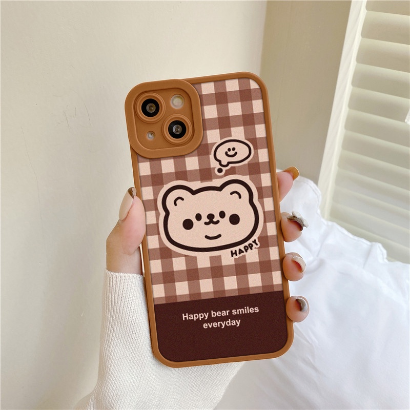 Ốp lưng iphone cạnh vuông lỗ camera bear happy 6/6splus/7/7plus/8/8plus/x/xr/xs/11/12/13/pro/max/plus/promax-Awifi B3-8