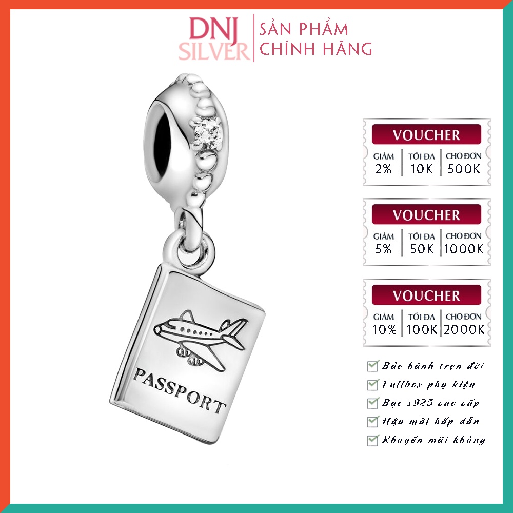 Charm bạc 925 cao cấp, hàng chuẩn bạc - Charm Adventure Awaits thích hợp để mix vòng tay charm - DN288