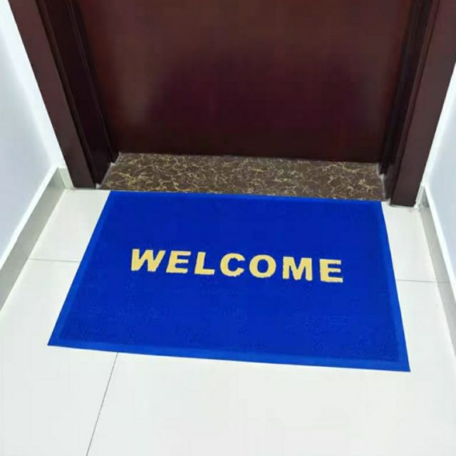 Chùi chân  nhựa Welcome  50*70cm nhựa PVC 3A, chống trơn trượt , sáng trọng bền đẹp