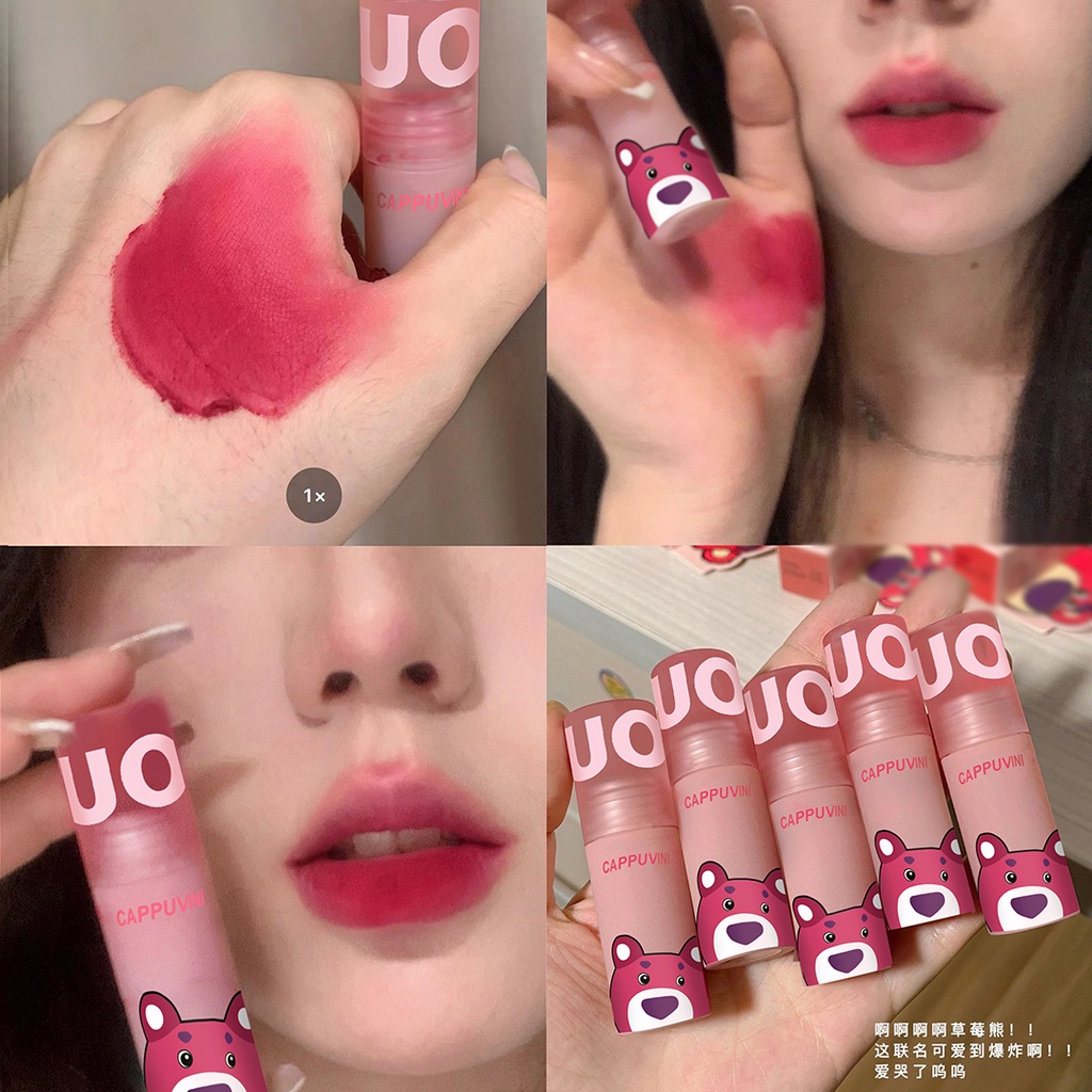 Son Môi Dạng Lỏng Chất Nhung Mềm Mịn Hình Chú Gấu Dễ Thương NO.CP89
