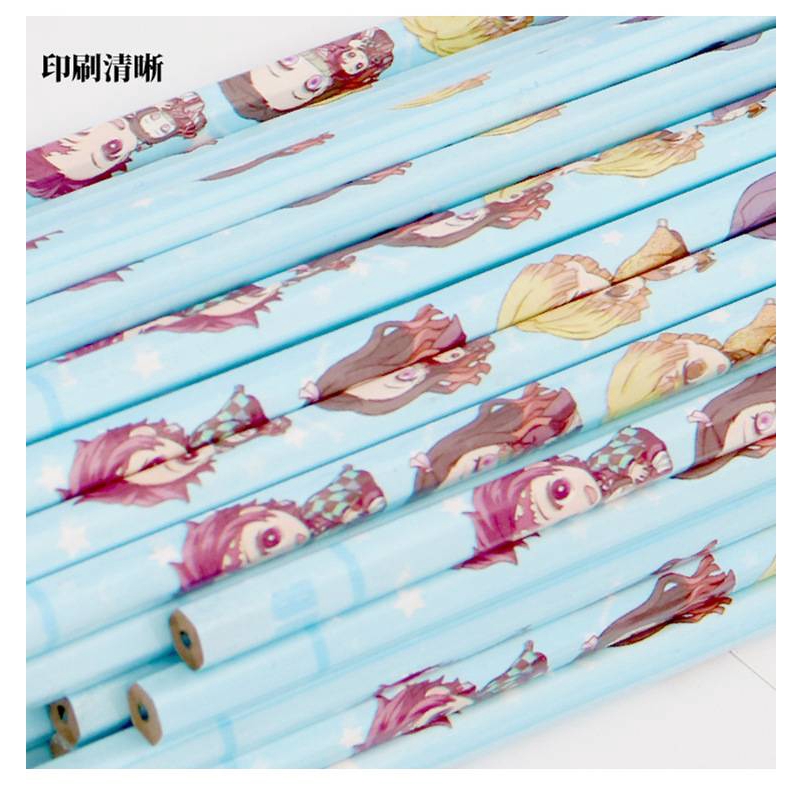 Bút chì gỗ 2B giá siêu rẻ Demon Slayer Kimetsu No Yaiba Cute Flamingos Standard Wood Pencil Writing Tool School Office Supply Student Stationery Kids Gift Kamado Tanjirou Nezuko Agatsuma Zenitsu