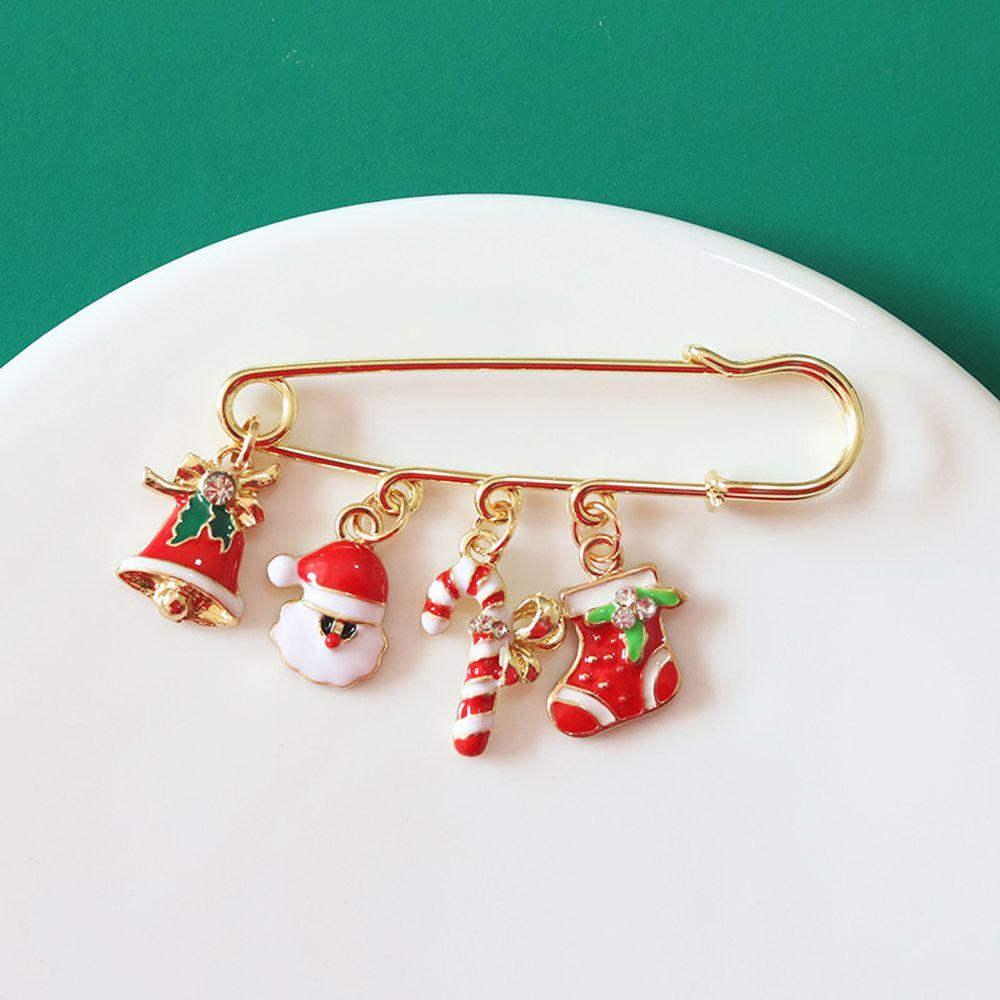 Ghim Cài Áo Hình Hoa Tuyết / Ông Già Noel / Chuông / Cây Thông Giáng Sinh