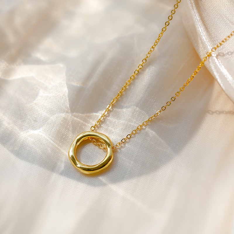 Dây Chuyền Mặt Nhẫn Đơn Giản Phong Cách Hàn Quốc Cho Nữ