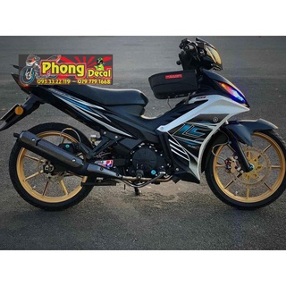 Tem rời ex 150 lc dán xe trắng đen